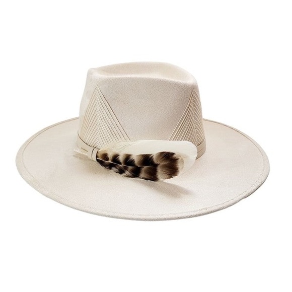 Custom beige fedora hat main image 6